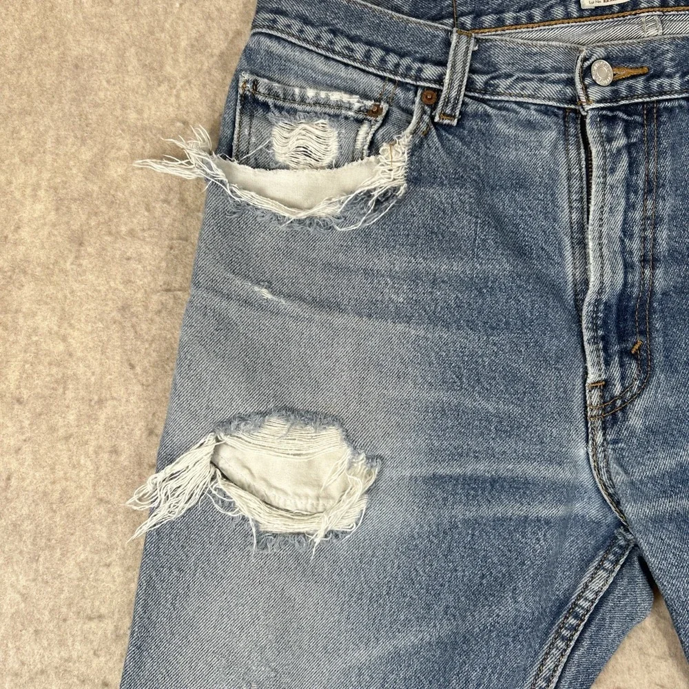 Levis‎ 505 Jeans Mens 36x32 Blue Regular Fit Straight Leg Medium Wash Denim